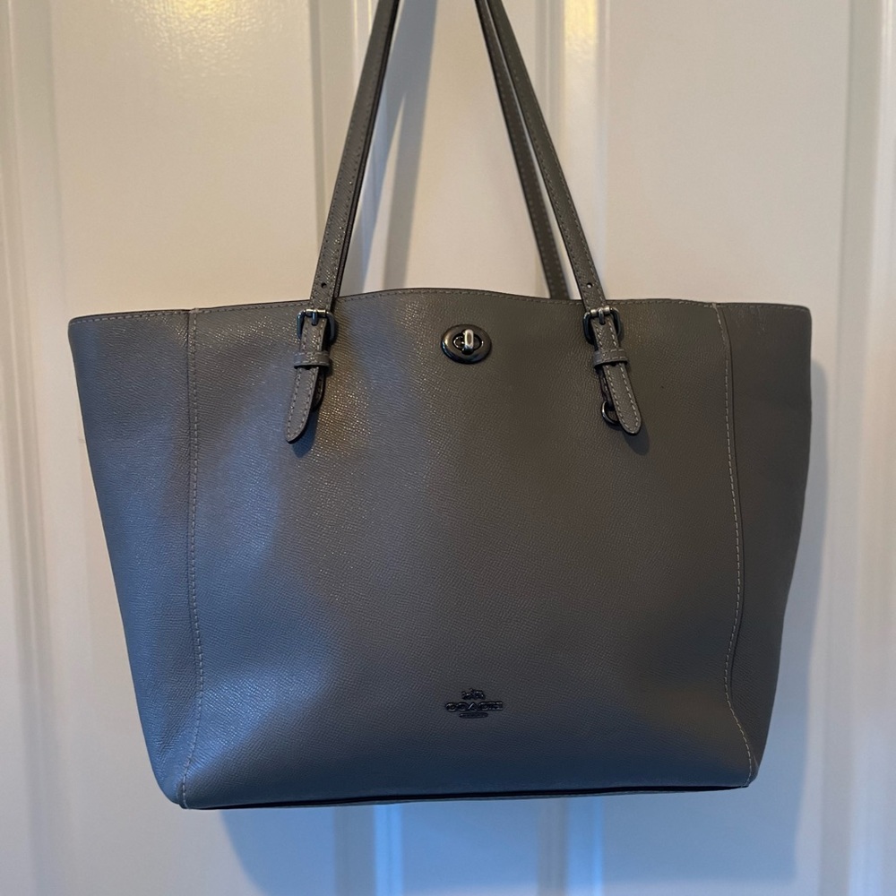 Coach Charcoal Leather Tote